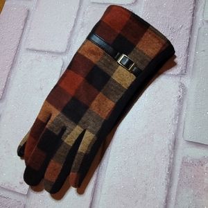🤎🧡 Vitalia Plaid touchscreen gloves 🧡🤎